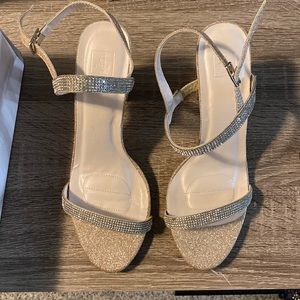 Rose gold, sparkly heels!